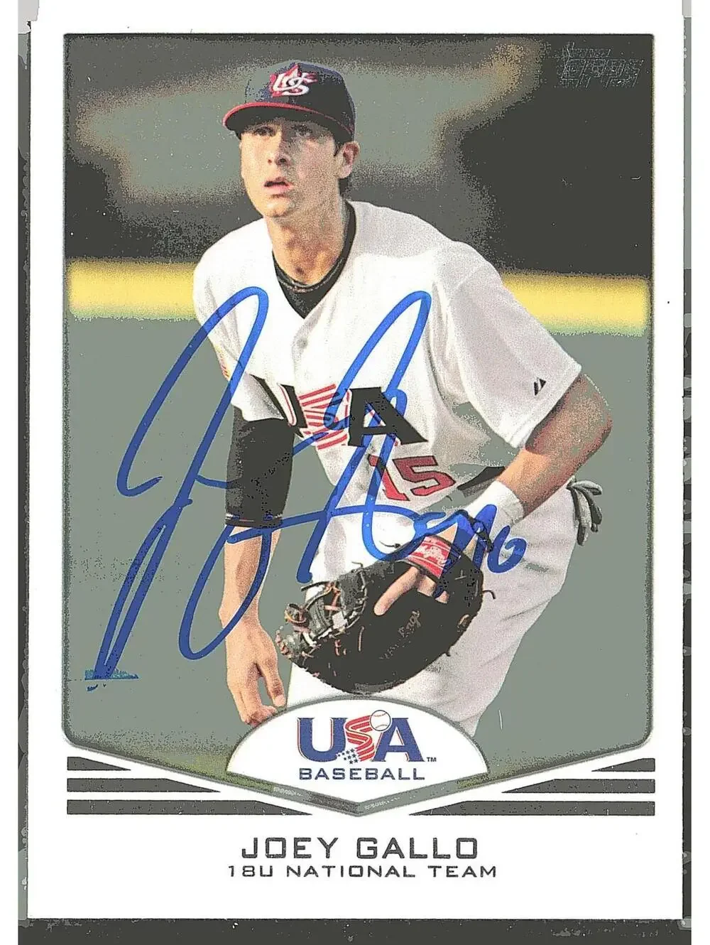 2011 Topps USA Baseball #USA-61 Joey Gallo HAND SIGNED